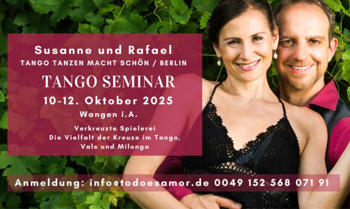 Tango Intensiv Seminar: Die Vielfalt der Kreuze im Tango, Vals und Milonga mit Susanne und Rafael